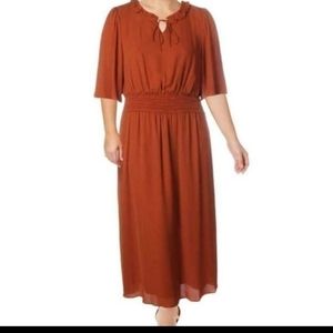 Gibson latimer a-line orange dress large